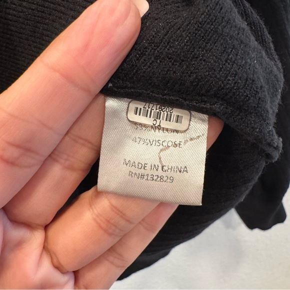 LPA Leona Sweater Size SM‎ Black Ribbed Neutral Casual Minimal Revolve Office - Picture 8 of 11